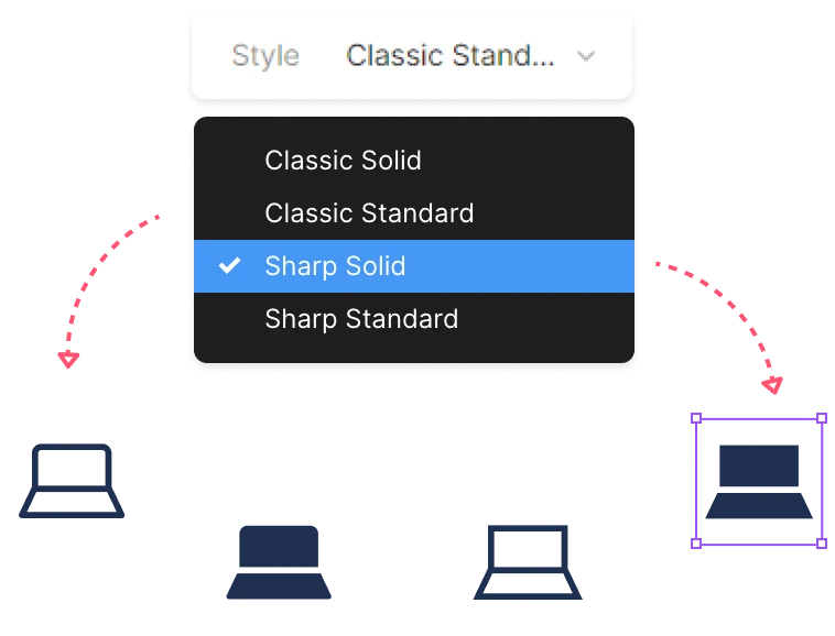 Change icon style in Figma
